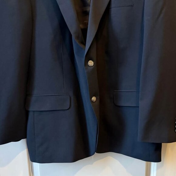 Men’s Lands’ End Classic Black Blazer Wool with Rayon Lining - Size 46R - Picture 9 of 9
